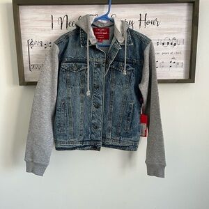 Denim and Gray Women’s Denim Jacket